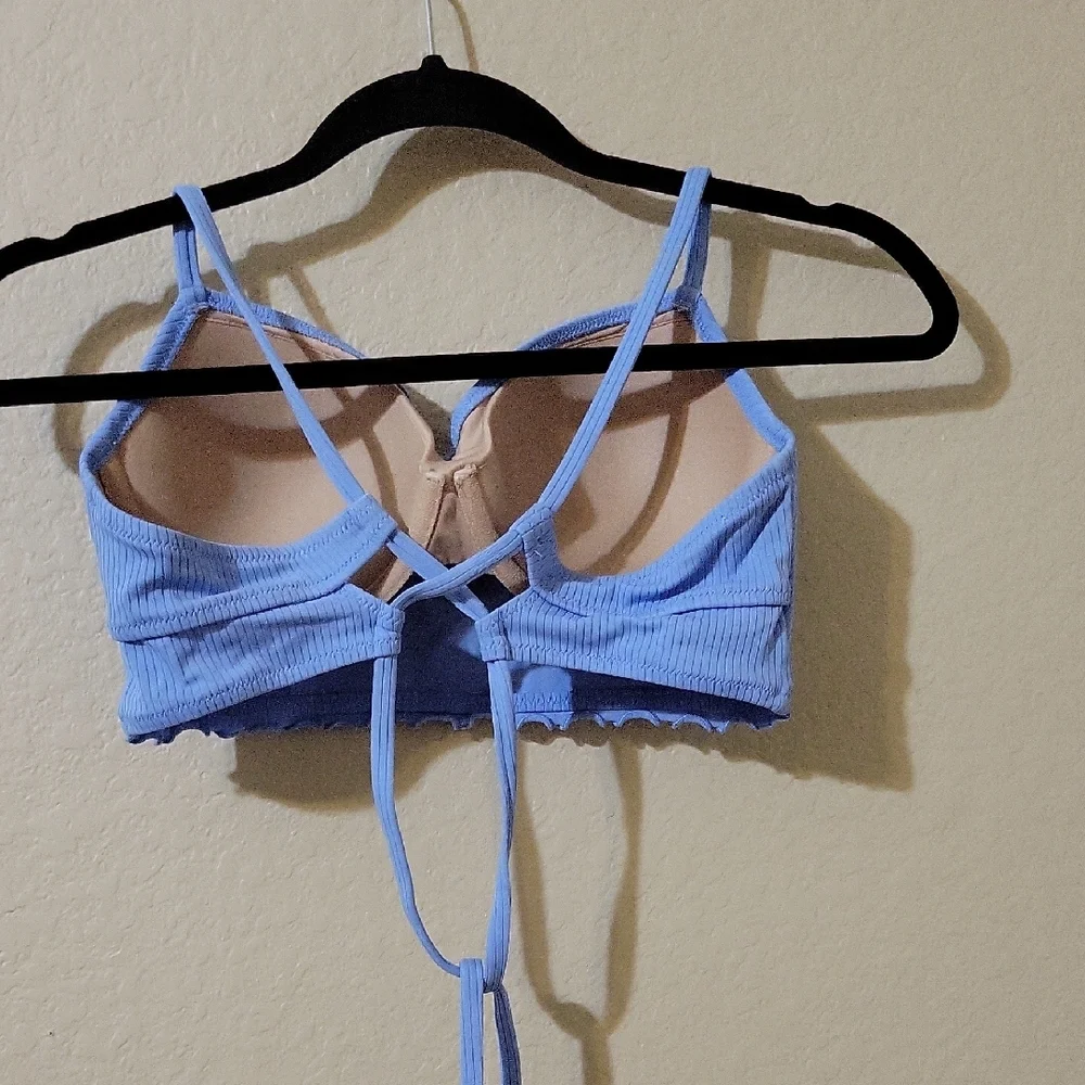 Blue Ruffled Bikini Set - Picture 2 of 6